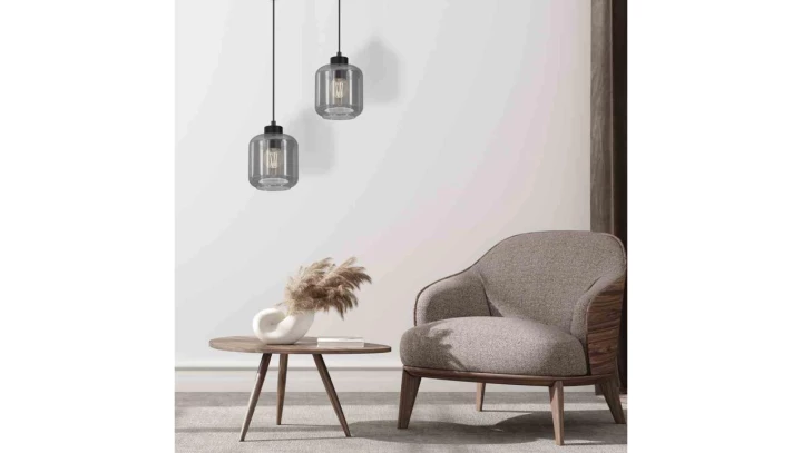 Lampka nocna z czarnym kloszem-stożkiem CONO E27 16009 TK Lighting