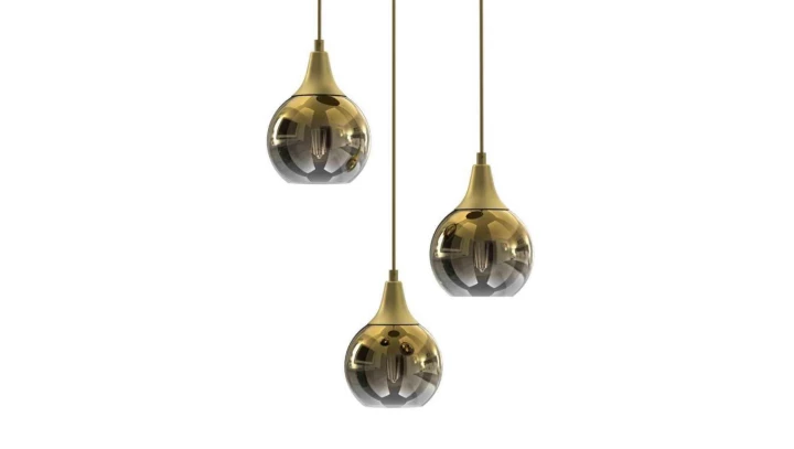 Lampa sufitowa z dwoma kloszami ze szkła i ruchomym spotem VOX 10001 TK Lighting