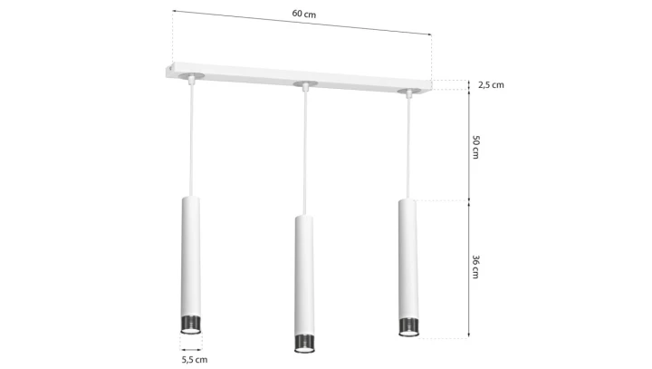Lampa wisząca z rodziny CUBUS MIX szklane kolorowe klosze, okrągła rozeta do salonu 10246 TK Lighting