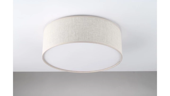 Lampa sufitowa NICOLA BROWN do salonu, lniany klosz w stylu boho, gwint E27 10199 TK Lighting