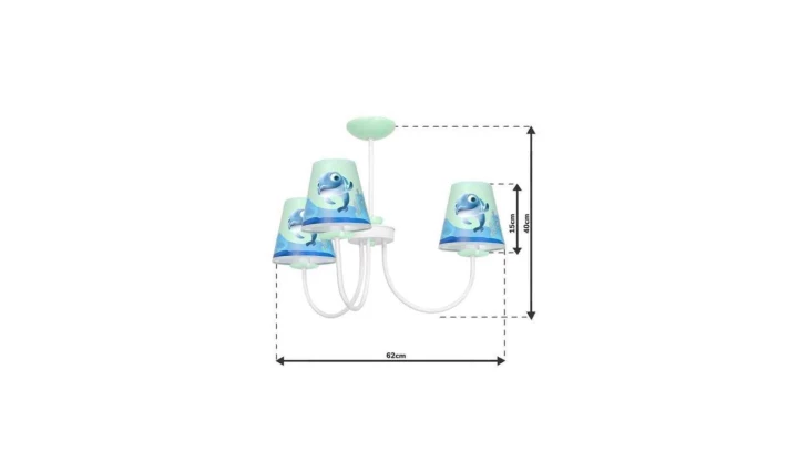 Lampa wisząca typu pająk z 3 stożkowymi, czarnymi kloszami CONO BLACK 6629 TK Lighting