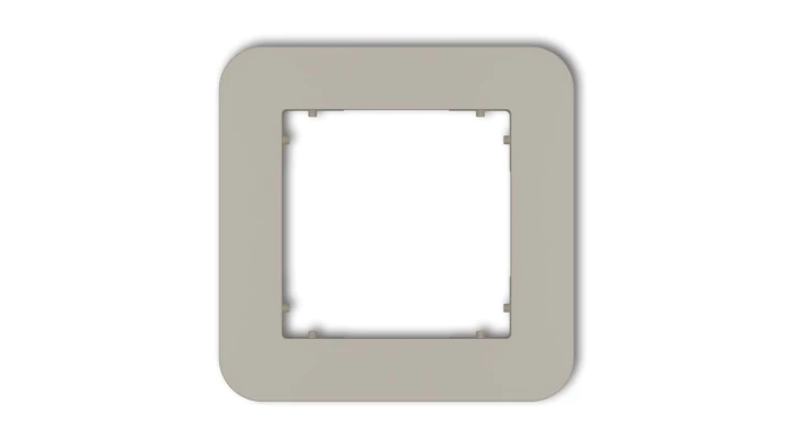 MINI Ramka uniwersalna pojedyncza zaokrąglona z tworzywa taupe 60MRTZ-1