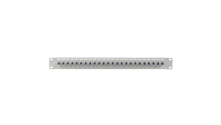 Patch panel 24 porty1U 19 ginazdo typ FBECZKA SZARY PPRF-R624-S