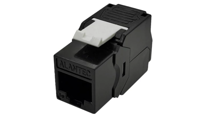 Moduł keystone RJ45 beznarzędziowy UTP kat.5E, SLIM, kolor czarny ALANTEC