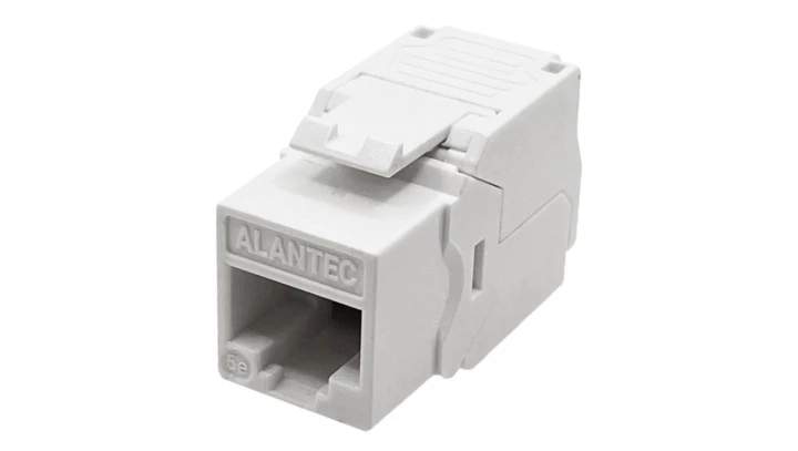 Moduł keystone RJ45 beznarzędziowy UTP kat.5E, SLIM, kolor biały ALANTEC