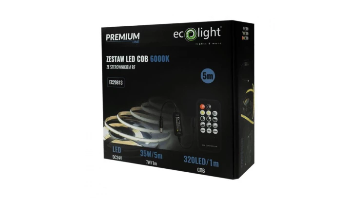 ZESTAW LED 320 COB 24V IP20 6000K /5m/