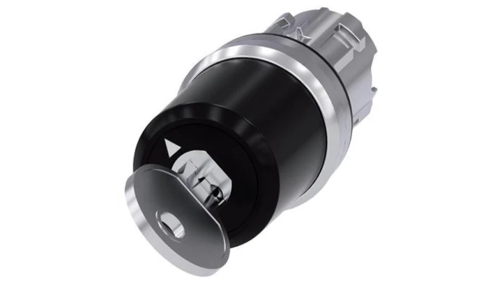 SIRIUS ACT, PRZEŁĄCZNIK Z KLUCZEM CES, 22MM, OKRĄGŁY, METAL, BŁYSZCZĄCY, NR ZAMKA SSG10, Z 2 KLUCZAMI, 3SU1050-5BF01-0AA0