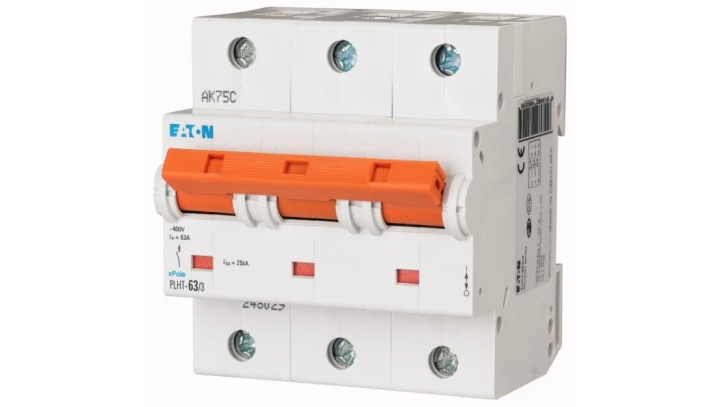 Wyłącznik nadprądowy 3P D 63A 25kA AC PLHT-D63/3 248047