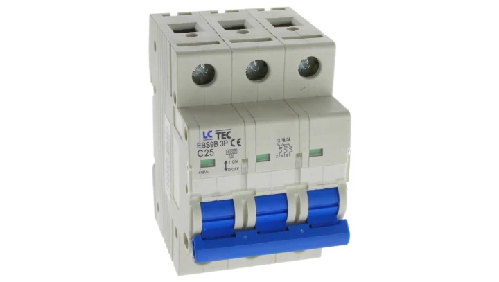 Wyłącznik nadprądowy 3P C 25A 6kA AC LC-Tec EBS9B-3C/25 LCTEC-EBS9B-3C/25