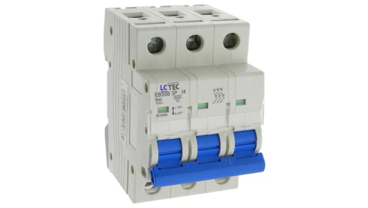 Wyłącznik nadprądowy 3P B 40A 6kA AC LC-Tec EBS9B-3B/40 LCTEC-EBS9B-3B/40