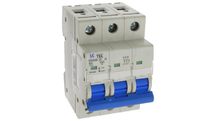 Wyłącznik nadprądowy 3P B 50A 6kA AC LC-Tec EBS9B-3B/50 LCTEC-EBS9B-3B/50