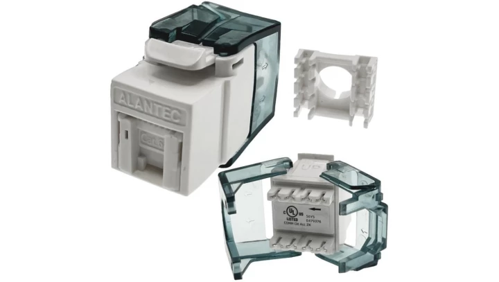 Moduł keystone RJ45 beznarzędziowy UTP kat.6 Podw. par. transmisyjne ALANTEC MB003-1