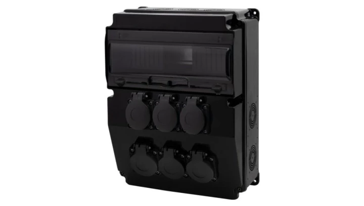 Rozdzielnica CAJA 12M SCENIC - gniazda 6x230V /12 modułów/