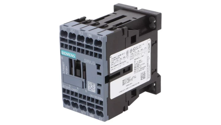 Stycznik mocy AC-3e/AC-3 7A 3 kW / 400 V 3-biegunowy 24 V AC, 50/60 Hz Styki pomocnicze: 1 NO 3RT2015-2AB01