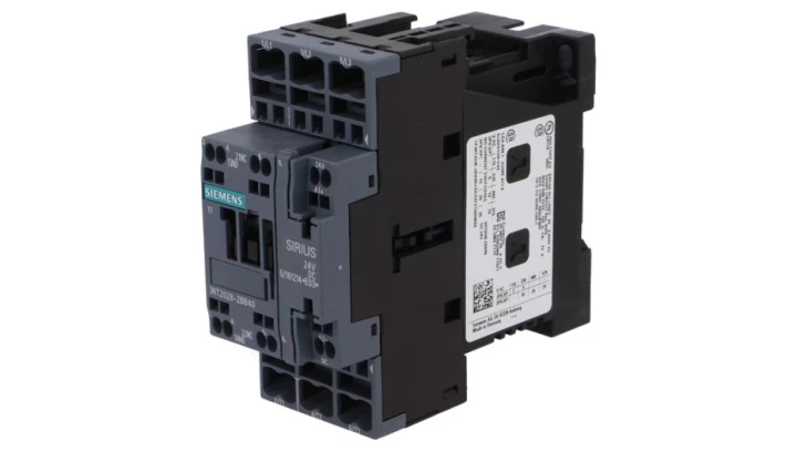 Stycznik mocy AC-3 38 A, 18.5 kW / 400 V 1 NO + 1 NC, 24 V DC 3-pole, size S0 Spring-type terminals