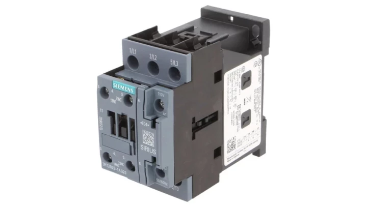 STYCZNIK, AC-3, 7.5KW/400V, 1NO+1NC, AC110V 50/60HZ, 3-POLOWY, ROZMIAR S0 POŁĄCZENIE ŚRUBOWE 3RT2025-1AG20