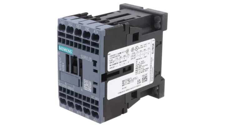 Stycznik AC-3 7.5KW/400V, 1NC, DC 24V, 3polowy, rozmiar S00,przył sprężynowe 3RT2018-2BB42