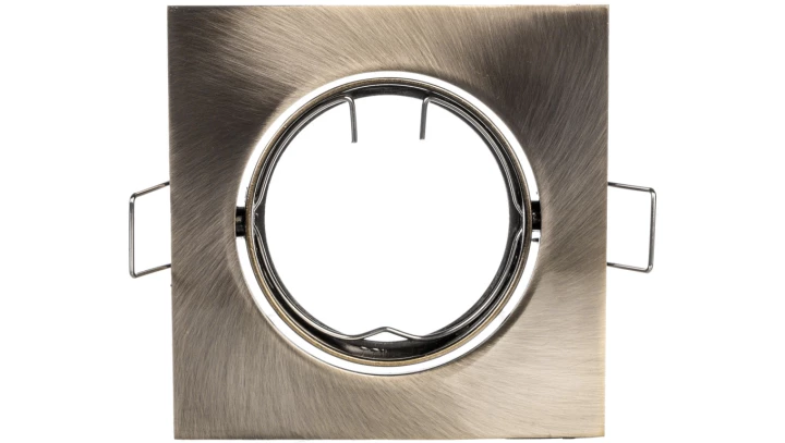 Sufitowa oprawa punktowa PORTO-K, IP20, kwadrat, patyna, z regulacją kąta, TYP DT10