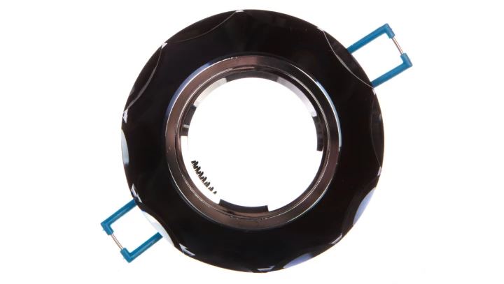 Sufitowa oprawa punktowa BRILLANTE, szkło, CZARNY kryształ, okrągła