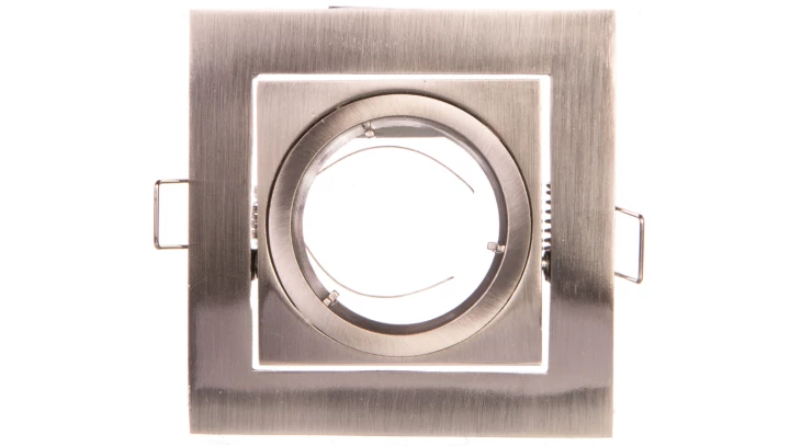 Sufitowa oprawa punktowa VILA uchylna, IP20, kwadrat, inox