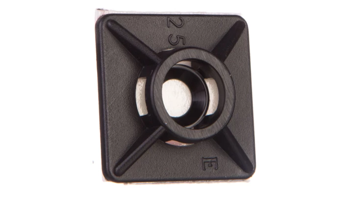 Podstawa przylepna 3,6mm 19x19mm klej czarna BMN0901E /100szt./