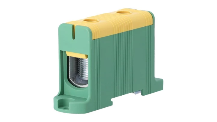 Blok rozdzielczy ‑ odgałęźny 1 ‑ polowy 35-150mm2 żółty montaż płaski FJ-E150/D 85828