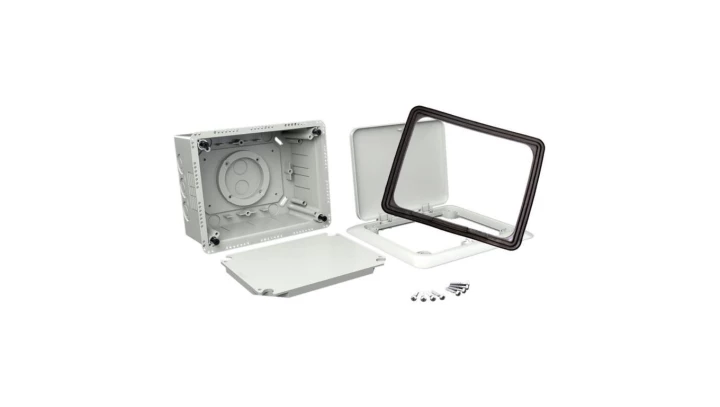 Puszka podtynkowa uniwersalna do systemów docieplających z otwieranym wiekiem szara KUZ-VO-KB