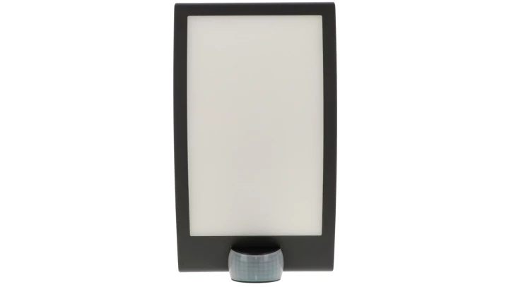 Oprawa ścienna, kinkiet z czujnikiem ruchu i zmierzchu L 22 60W E27 tworzywo sztuczne, antracyt 035709