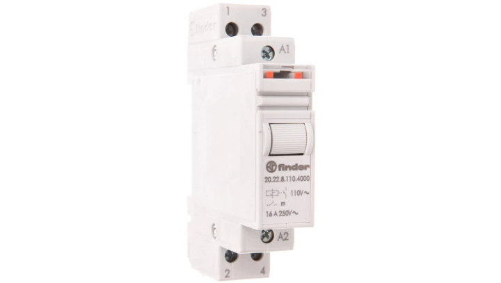 Przekaźnik bistabilny impulsowy 2Z 16A 110V AC, styk AgSnO2 20.22.8.110.4000