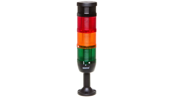 Kolumna sygnalizacyjna kompletna 70mm, 3 człony 230V AC błysk-żółty-zielony+buzzer TK-IK73F220ZM01