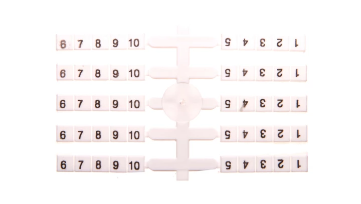 Oznacznik elastyczny do złączek szynowych EO3 /1-10/ (20szt. x 1-10cyfr) 003901752