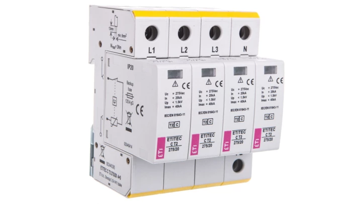 Ogranicznik przepięć Typ 2 C 4P 275V 20kA ETITEC C 275/20 4+0 002440395