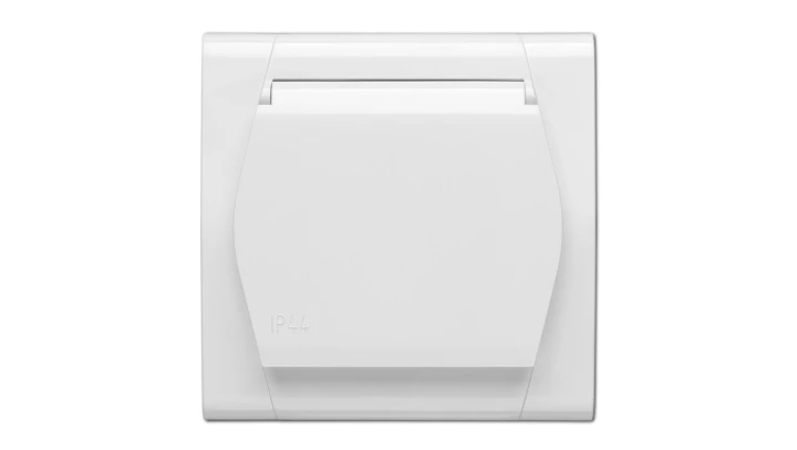 FESTA Gniazdo pojedyncze 2P+Z IP44 z klapką białe 0873-00