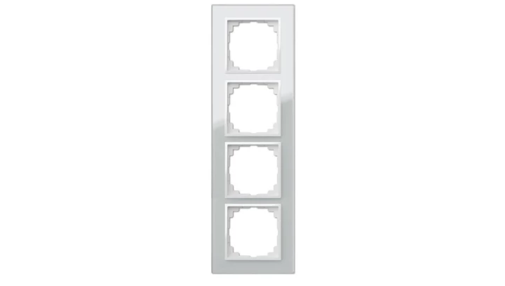 SENTIA Ramka poczwórna szkło biała 1474-62