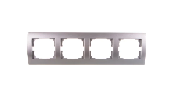 LOGI Ramka poczwórna pozioma Srebrny 021490043 25238