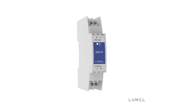Zasilacz 24VDC, 0,63A, 15W, nap. zas. 115-230Vac, ZS20-1P