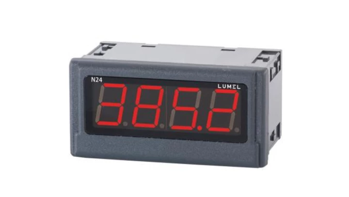 Miernik cyfrowy 4 cyfr wejście temperaturowe Pt100 -50-150st.C zasilanie 20-40V AC/DC wy. zasilanie 24V jednostka st.C N24 T1501