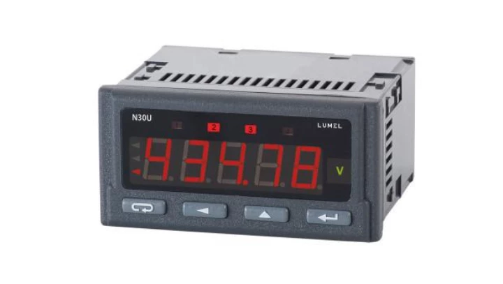 Programowalny miernik cyfrowy wejście temperaturowe i DC zasilanie 85-253V AC/DC wyjście impulsowe RS-485 analog. bez jednostki