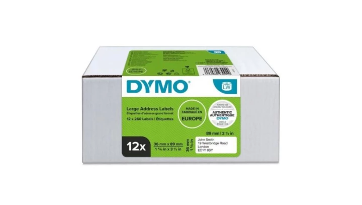 Etykieta duża adresowa 89 x 36 mm, biała - VALUE PACK 2093093 /12 rolek/260szt./