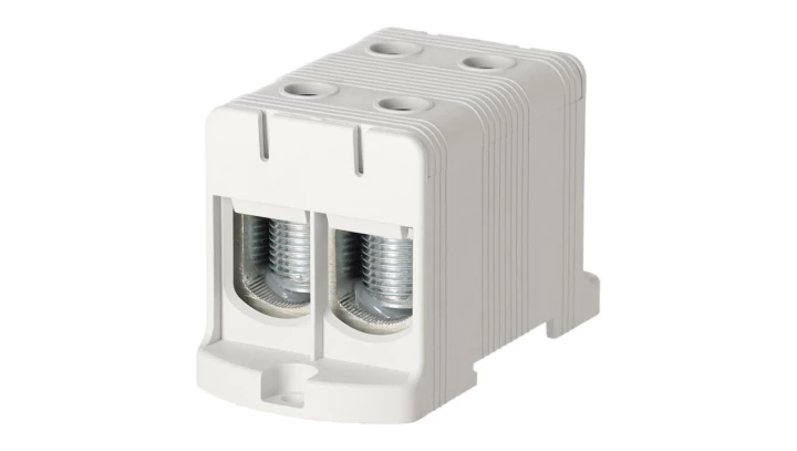 Blok rozdzielczy ‑ odgałęźny 2 ‑ polowy 35-150mm2 szary montaż płaski FJ-E150/2 1000066