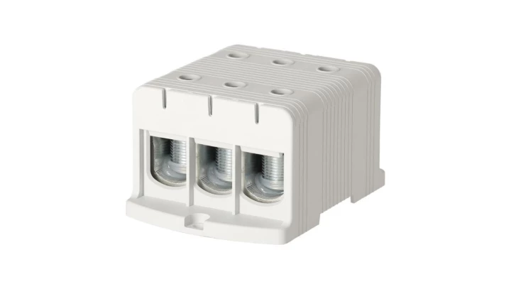 Blok rozdzielczy ‑ odgałęźny 3 ‑ polowy 35-240mm2 szary montaż płaski FJ-E240/3 1000075