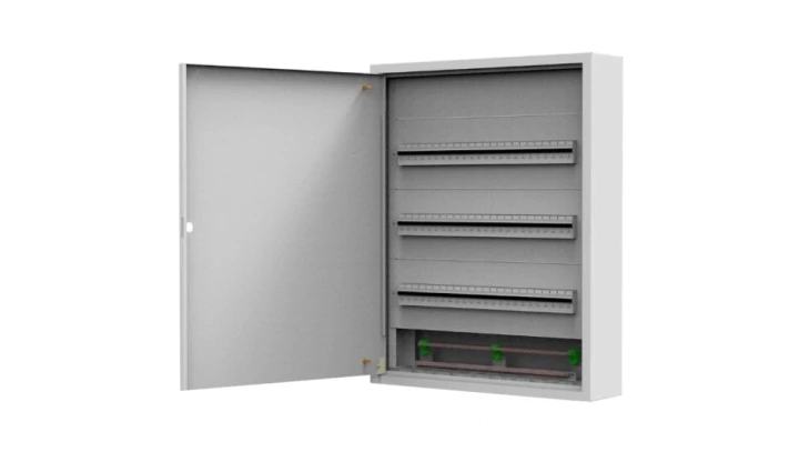 Rozdzielnica natynkowa metalowa 72 modułowa 3x24 544x686x130 RAL9003 IP30 MN72/3/24