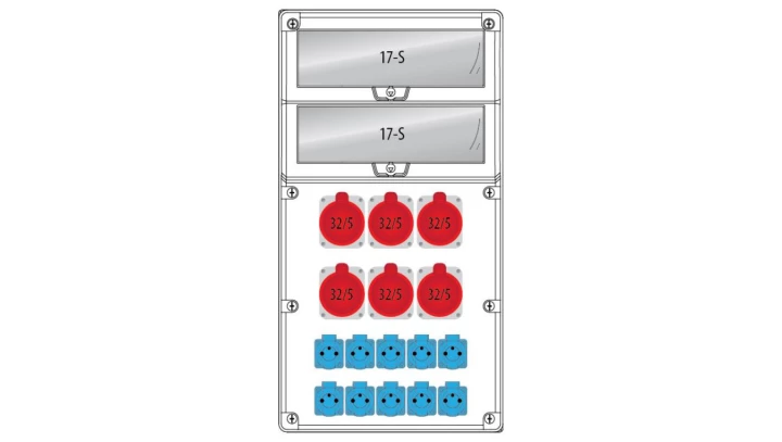 Rozdzielnica R-BOX 740 34S:6x32/5,10x250V,IP44 B.18.740-8