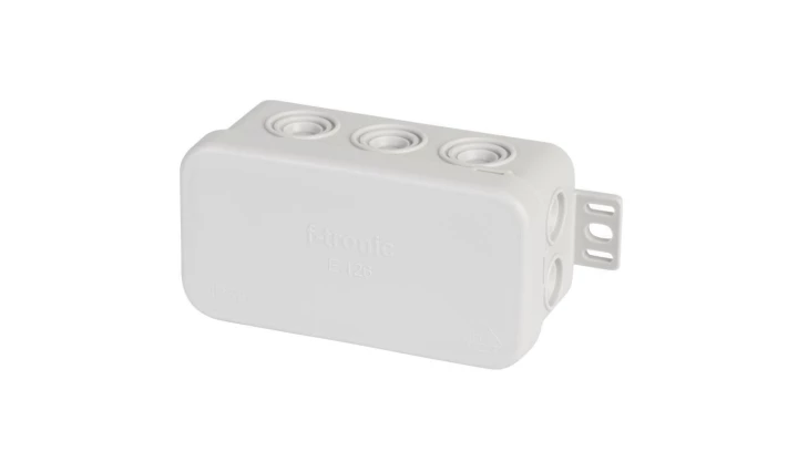 E126 - Puszka odgałęźna naścienna szara - 85 x 44 x 40 mm