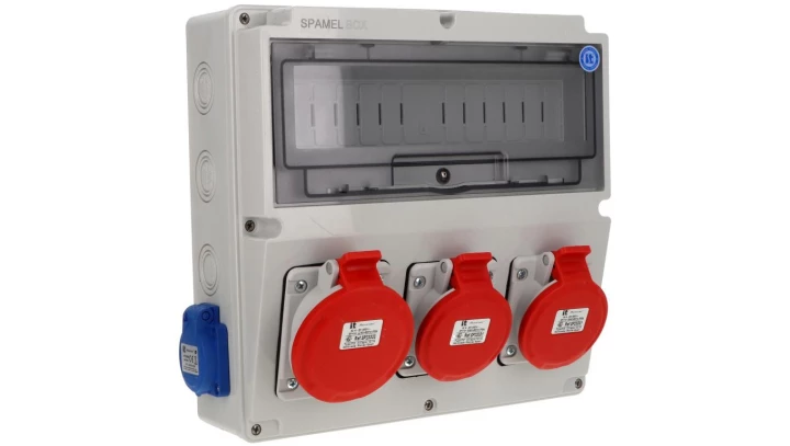 Rozdzielnica 5x32A 2x5x16A 2x3x16A INA=32A IP54 SB-147505-S0060-54