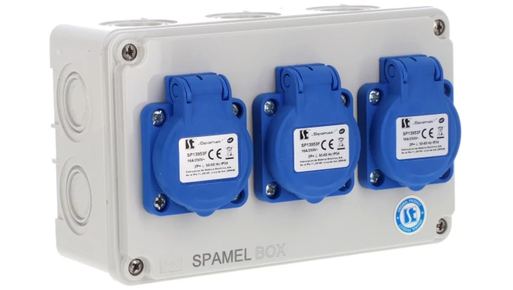 Rozdzielnica 3x3x16A INA=16A IP54 SB-001705-P0040-54