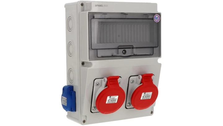 Rozdzielnica 2x5x16A 2x3x16A INA=32A IP54 SB-103505-S0040-54