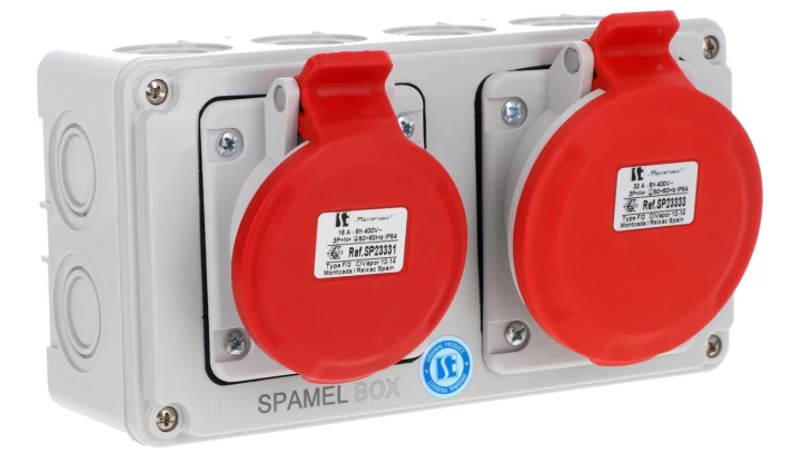 Rozdzielnica 5x32A 5x16A INA=32A IP54 SB-002005-S0040-54