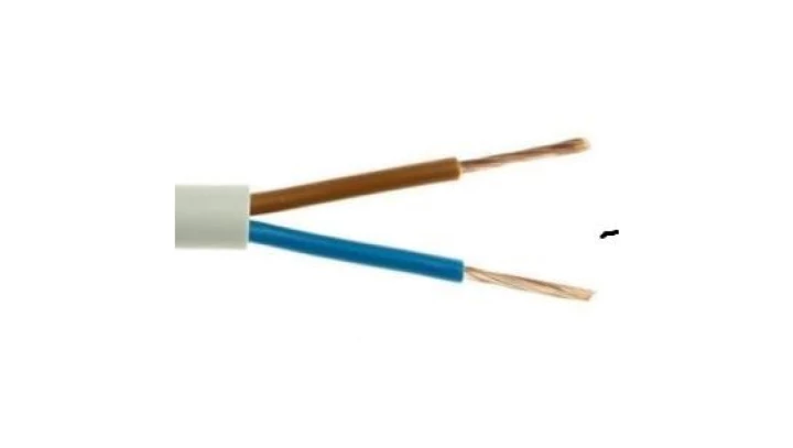 Przewód prądowy H03VVH2-F / OMYp 300V 2x1 płaski biały linka Elektrokabel 100m