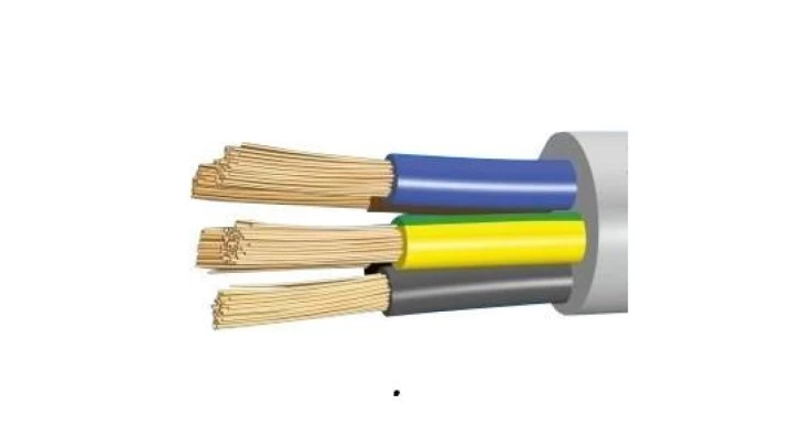 Przewód prądowy H05VV-F / OWY 500V 5x2,5 warsztatowy biały linka Elektrokabel /100m/